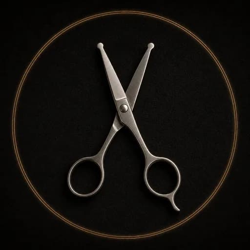Compact stainless-steel grooming scissors