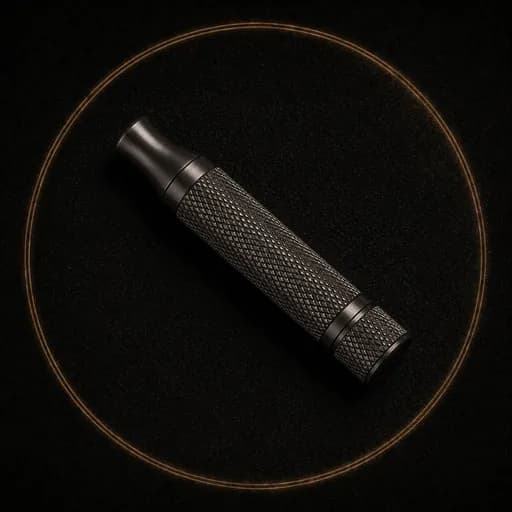 Textured gunmetal safety-razor handle